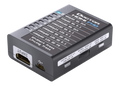 Strona wyjściowa Dr HDMI 4K, z wyjściem HDMI, gniazdem RS232 oraz przyciskami copy sink i HPD