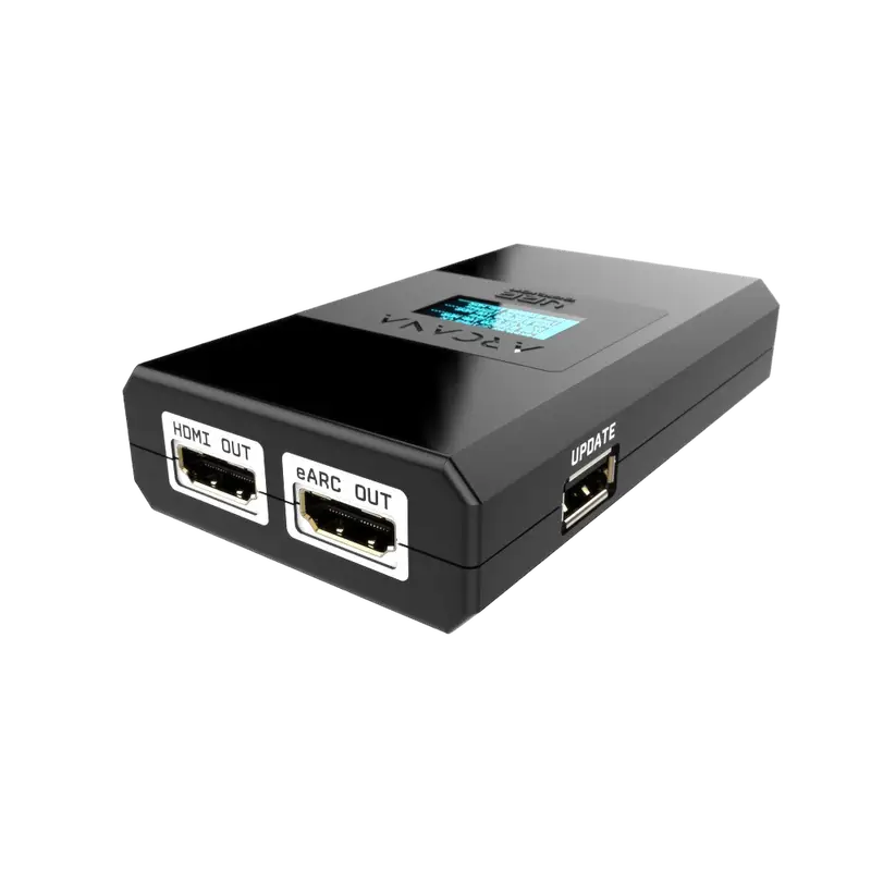 Wyświetlacz OLED HDfury Arcana 2 z informacjami o sygnale 4K120 VRR