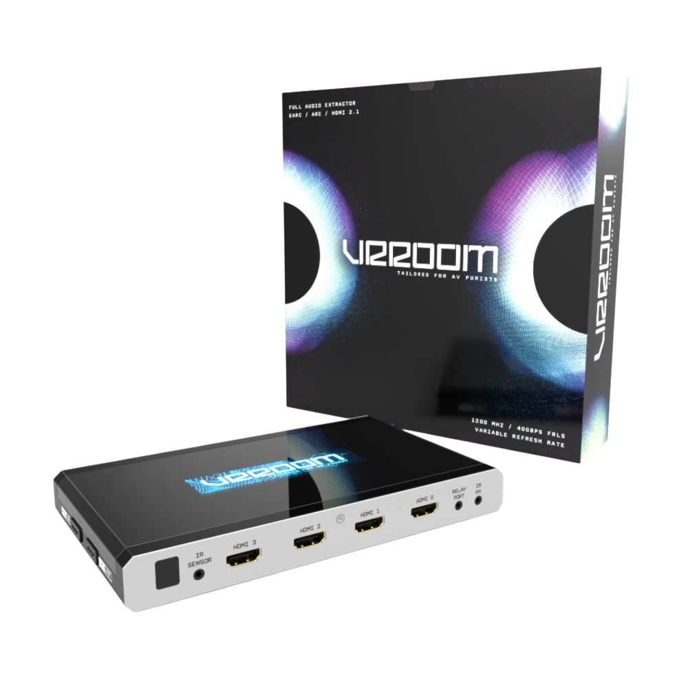 HDfury VRROOM – matryca HDMI 2.1 8K i ekstraktor audio, przód opakowania
