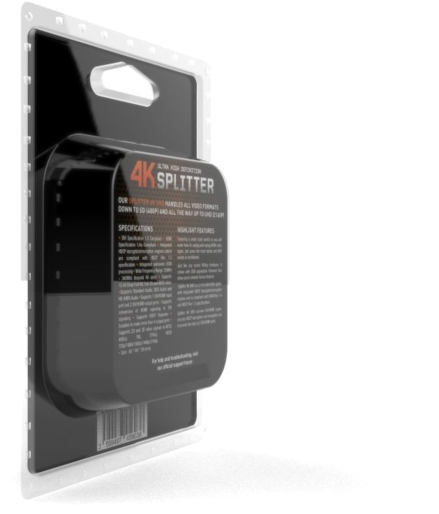 HDfury Splitter 4K UHD – splitter HDMI 1 wejście / 2 wyjścia